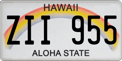 HI license plate ZII955
