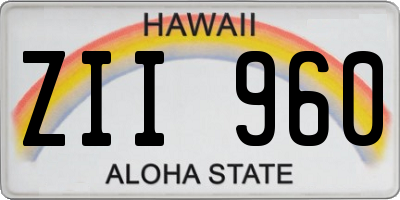 HI license plate ZII960