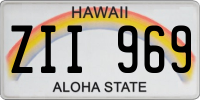 HI license plate ZII969