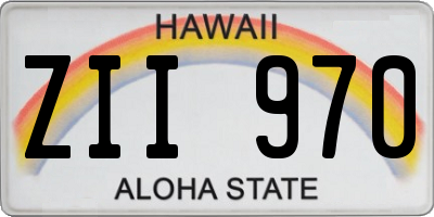 HI license plate ZII970