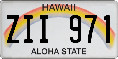 HI license plate ZII971