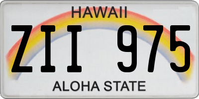 HI license plate ZII975