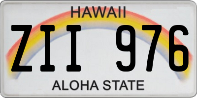HI license plate ZII976