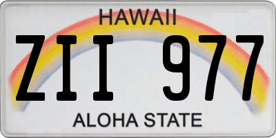 HI license plate ZII977
