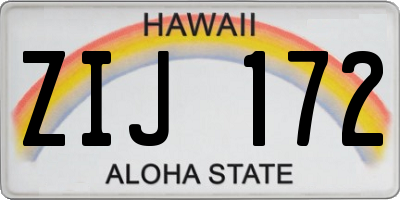 HI license plate ZIJ172