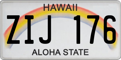 HI license plate ZIJ176