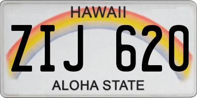 HI license plate ZIJ620