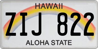 HI license plate ZIJ822