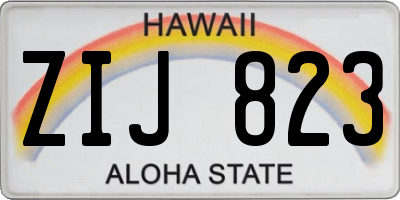 HI license plate ZIJ823