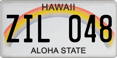 HI license plate ZIL048