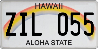 HI license plate ZIL055