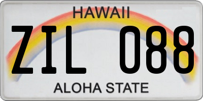HI license plate ZIL088