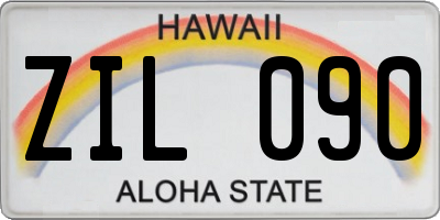 HI license plate ZIL090