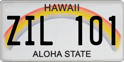 HI license plate ZIL101