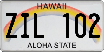 HI license plate ZIL102