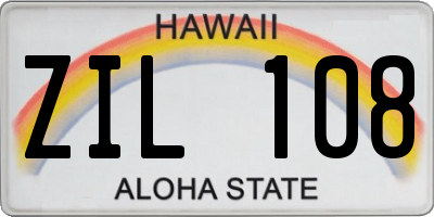 HI license plate ZIL108