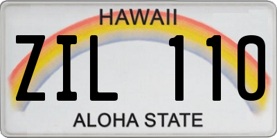 HI license plate ZIL110