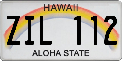 HI license plate ZIL112