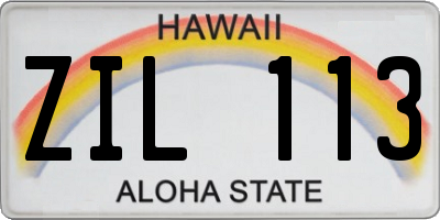 HI license plate ZIL113