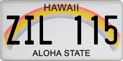 HI license plate ZIL115