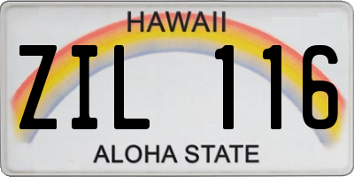 HI license plate ZIL116