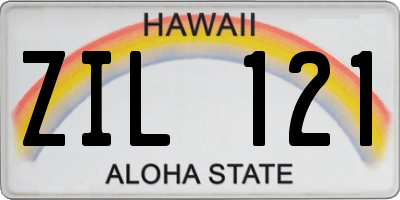HI license plate ZIL121