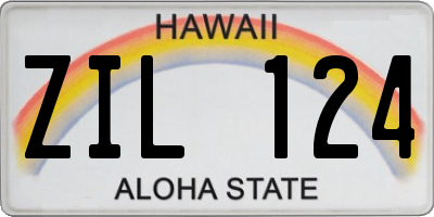 HI license plate ZIL124