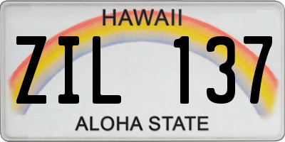 HI license plate ZIL137