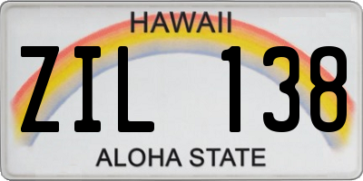 HI license plate ZIL138
