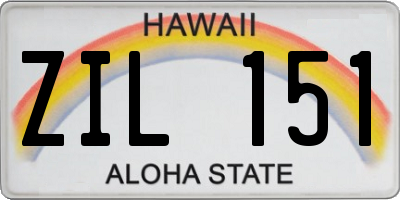 HI license plate ZIL151