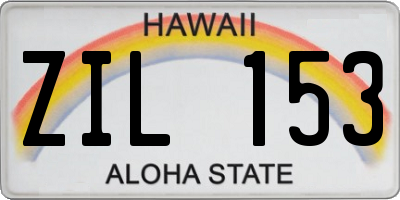 HI license plate ZIL153