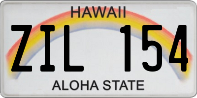 HI license plate ZIL154