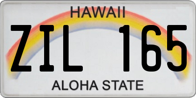 HI license plate ZIL165
