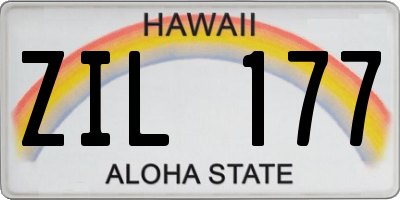 HI license plate ZIL177