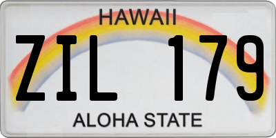 HI license plate ZIL179