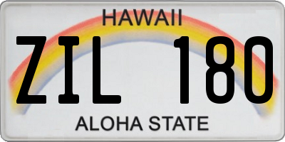 HI license plate ZIL180