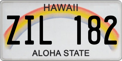 HI license plate ZIL182