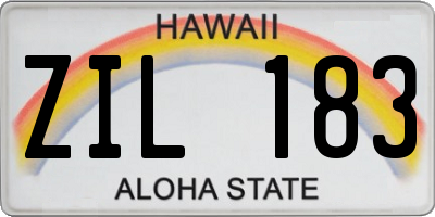 HI license plate ZIL183