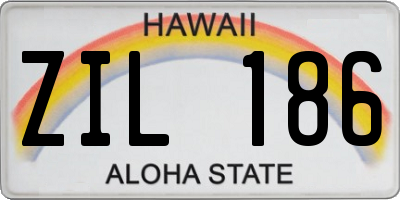 HI license plate ZIL186