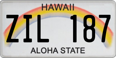 HI license plate ZIL187