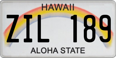 HI license plate ZIL189