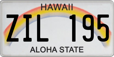 HI license plate ZIL195