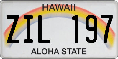 HI license plate ZIL197