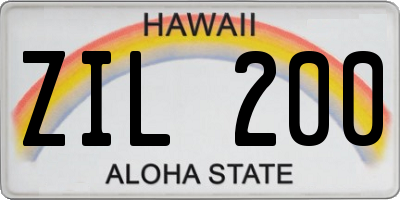 HI license plate ZIL200