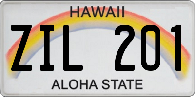 HI license plate ZIL201