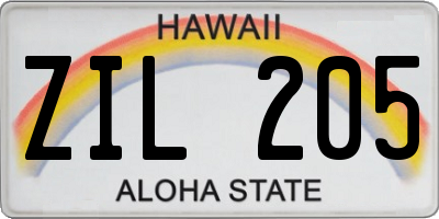 HI license plate ZIL205