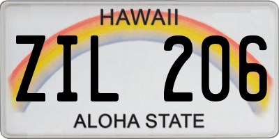 HI license plate ZIL206