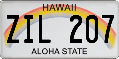 HI license plate ZIL207