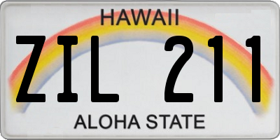 HI license plate ZIL211