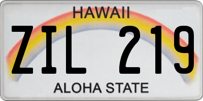 HI license plate ZIL219